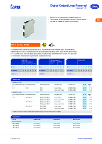 Thumbnail of document Data Sheet - 9176 Loop-powered binary output